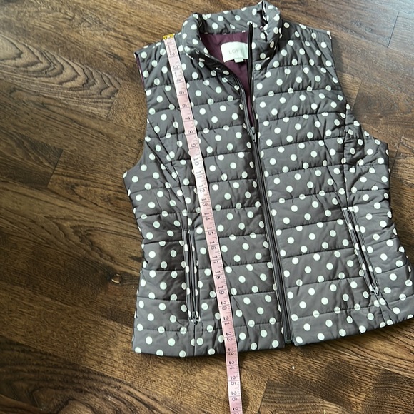Loft Charcoal Grey & Creamy White Polka Dot Vest - Picture 7 of 8